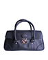 Segur PM Bag, £300, Handbags, Black, Leather, Front view
